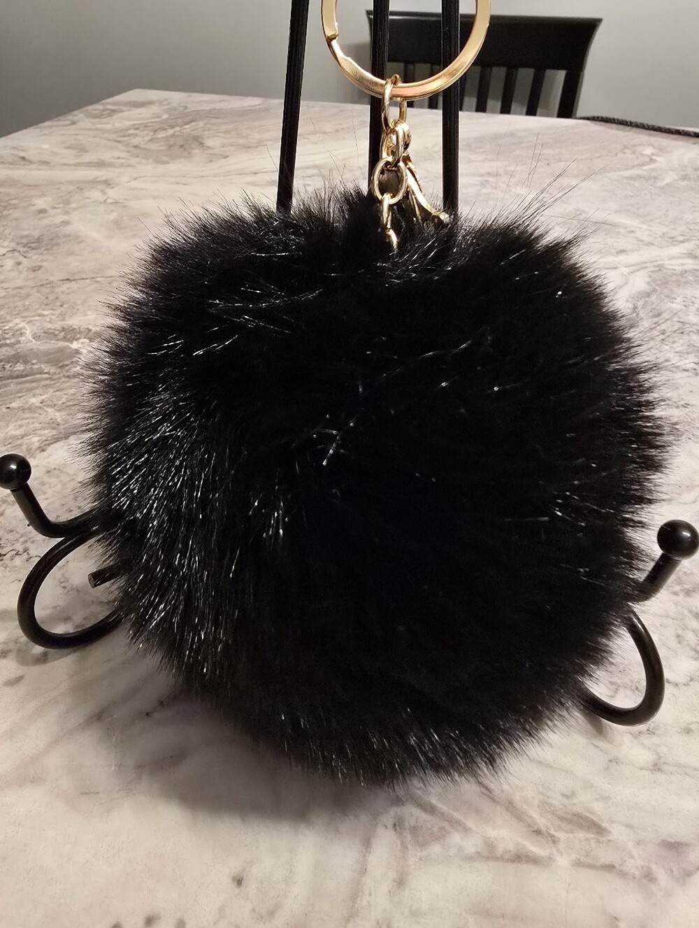 Faux Fur Pom Keychain - Choice Of 1 - Picture 4 of 6